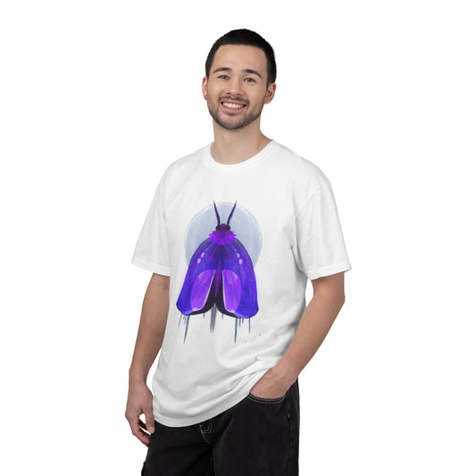 Purple Moth Art Tee — Watercolor Insect Graphic T-Shirt