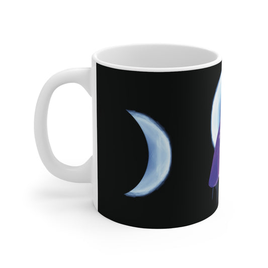 Mug — Purple Moth Moon Ceramic Coffee Mug (11oz)