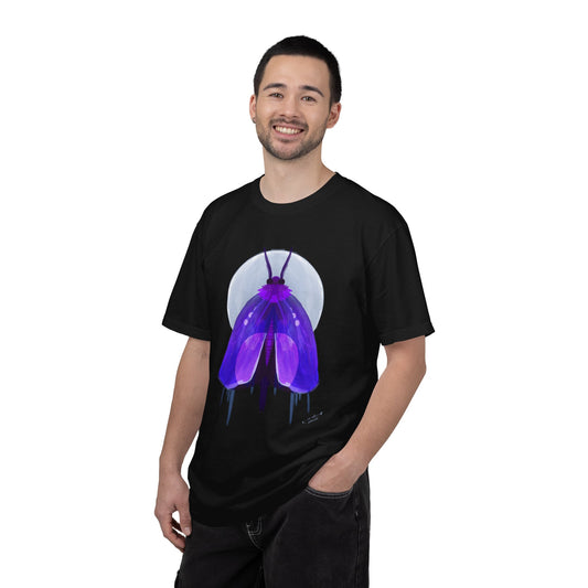 Purple Moth Art Tee — Watercolor Insect Graphic T-Shirt