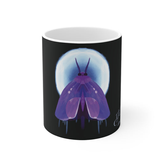 Mug — Purple Moth Moon Ceramic Coffee Mug (11oz)